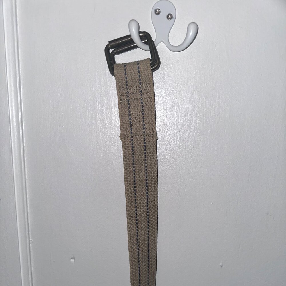 Men's Tan Double Ring Belt Buckle - Size Medium - 32 Waist